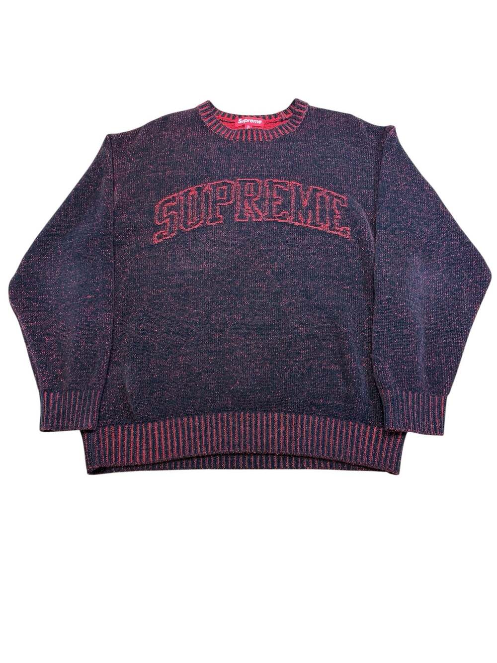 Supreme Contrast Arc Sweater Black SS24
